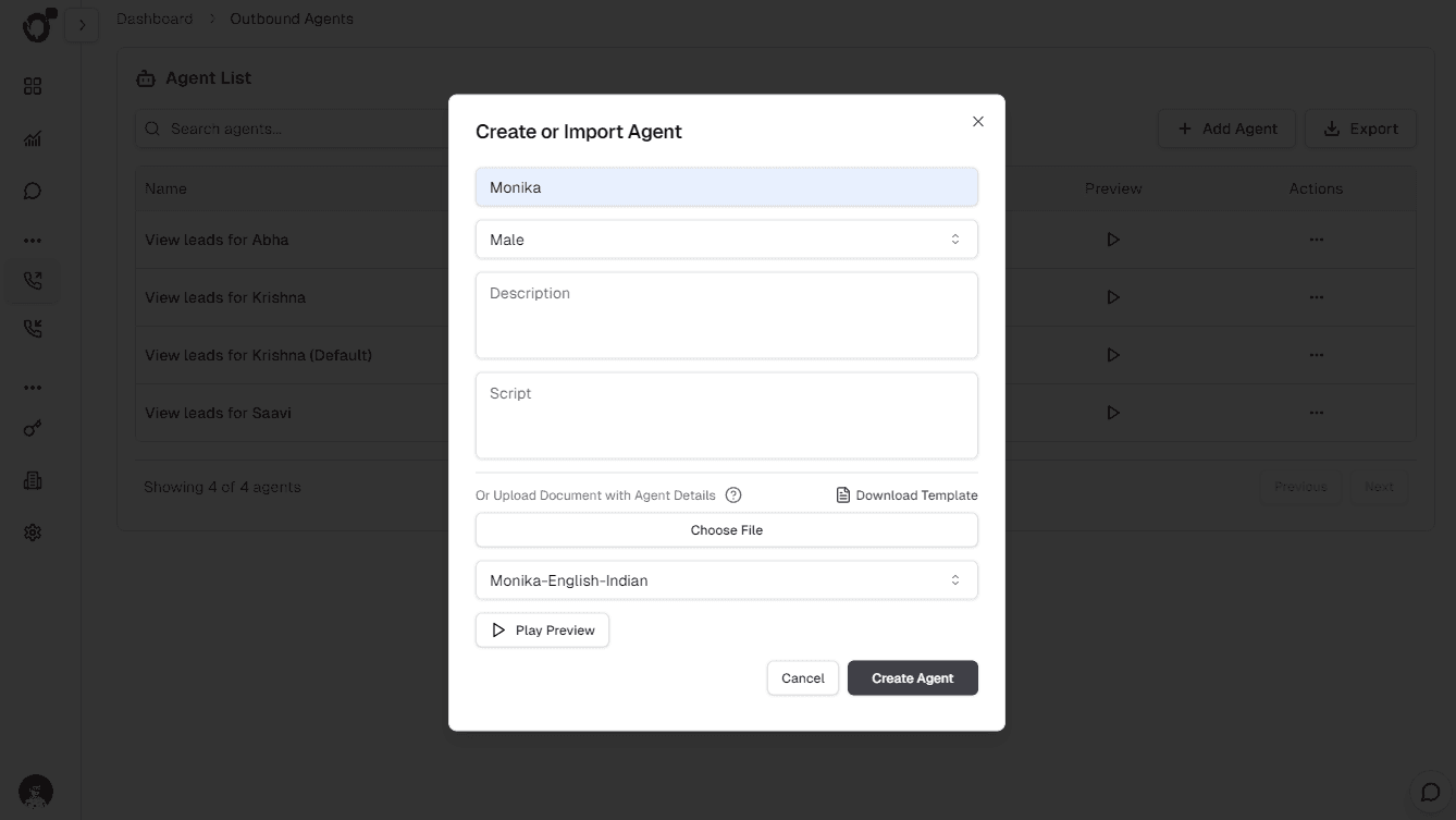 Step 2: Create your Agent